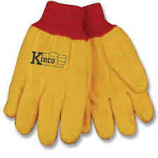 Details About Kinco Chore Yellow Cotton Fleece Work Gloves Size Large Farm Construction Home