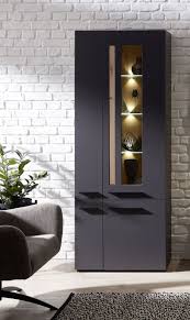 Brooklyn vitrine standvitrine schrank 97cm matera old mix. Vitrine Loft Two 02 Modern Grau 20 Reduziert Wohnzimmer