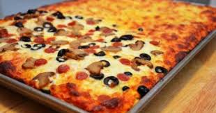 Sicilian Pizza Savoryreviews Recipe Sicilian Pizza Pizza Recipes Dough Thick Crust Pizza
