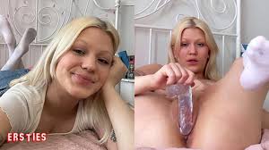 Ersties - Cute Blonde Lizzy Grabs A Dildo & Starts Masturbating
