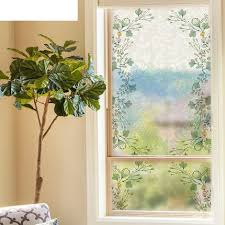 Static Window Stickers Glass Stickers Frosted Glass Film Transfer Door Balcony Transparent Opaque Bathroom Stained Glass Window Film Windows Countryside Style