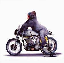 Tony South Portrays The Wild Side Of Everyday English Life Bike Artwork Bike Art Motorcycle Illustration