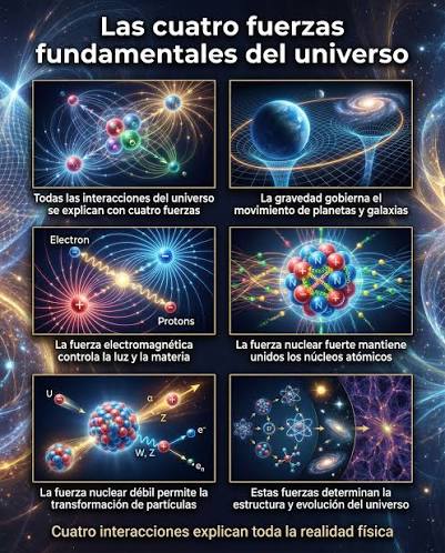 El universo no funciona al azar. Cada movimiento, cada átomo y cada galaxia  obedecen a solo cuatro fuerzas fundamentales. Desde la gravedad que curva  el espacio-tiempo hasta las interacciones invisibles dentro del