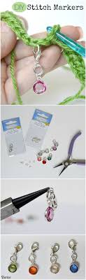For those of you who aren't into diy stitch markers, but still want to use something pretty for your knit or crochet projects, make sure you check out she has some beautiful stitch markers available. Diy Stitch Markers For Knitting And Crochet Projects Darice Knitting Accessories Knitting Diy Easy Stitch Markers Diy