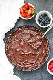 I have to admit i've never tried gluten free/low fat dessert. No Bake Chocolate Berry Tart Gluten Free Vegan One Lovely Life