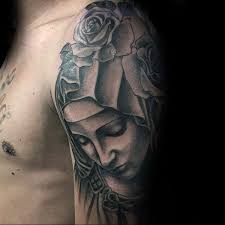 Before conceiving baby jesus, mary is believed to be a virgin. Image Result For Catholic Virgin Mary Half Sleeve Tattoos Half Sleeve Tattoo Half Sleeve Tattoos Designs Half Sleeve Tattoos Color