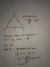 Mereka poligon reguler, dan sebab itu bisa juga disebut sebagai segitiga regular. Cara Mengetahui Panjang Sisi Keliling Segitiga Sama Sisi Brainly Co Id