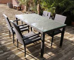 Panama Rattan 4 Seater Rectangular Table Garden Furniture Set Garden Furniture Sets Garden Furniture Rattan Furniture Set