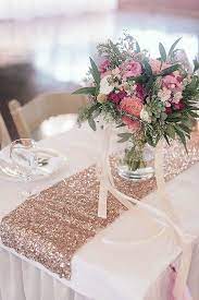 Rose Gold Table Runners Rose Gold Table Runner Rose Gold Table Table Runners Wedding