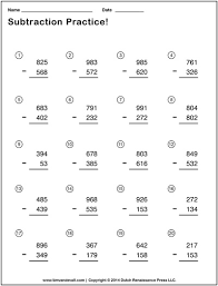 There are a range of 3 digit column subtraction sheets, enabling you to choose the right sheet to meet your needs. Triple Digit Subtraction Worksheet 1 Tim S Printables