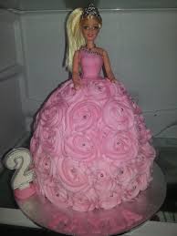 You can use a barbie figure as cake topper. Two Barbie Cakes For Two Very Special Two Year Olds Cakes By Kay