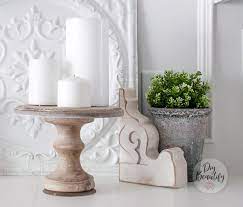 The wood is very bright. Diy Weathered Wood Pedestal From A Chunky Candlestick Diy Beautify Creating Beauty At Home