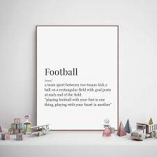 Setelah dipaparkan definisi serta sejarah permainan sepak bola yang secara singkat dijelaskan. Sepak Bola Sepak Bola Definisi Cetakan Kanvas Lukisan Sepak Bola Poster Boys Room Dinding Seni Decor Painting Calligraphy Aliexpress
