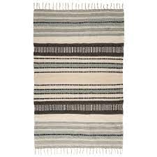 So auch die teppiche und läufer vom. Ib Laursen Teppich Natur Schwarz Gestreift