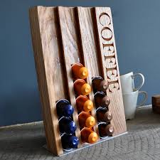 Personalised Oak Coffee Pod Rack Coffee Pod Storage Diy Coffee Coffee Pod Racks