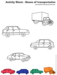 Road transport land transportation coloring pages. Transportation Theme And Activities Educatall