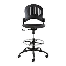 Ofm ergonomic task drafting office chair with drafting kit in black. Zippi Plastic Extended Height Chair 3386 Bl