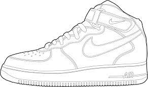 Coloring picture of nike pro basketball shoe. Basketball Shoes Coloring Pages Coloring Home