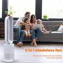 5 in 1 Electric Bladeless Heater/Fan with Remote Control, Air ...