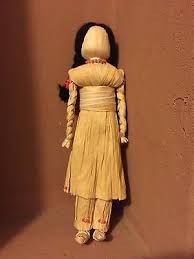 Vintage Iroquois Cornhusk Doll Native American Indian Corn Husk Indian Dolls Corn Husk Dolls