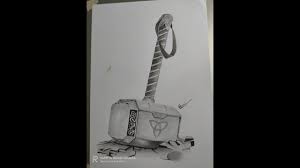 Endgame the original drawing was created using prismacolor premier pencils on strathmore 500 series paper, took 28 hours to make. Drawing Simple Thor Hammer Mjolnir Avengers Youtube