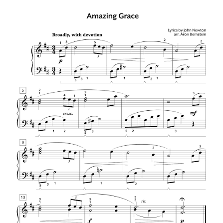 Amazing Grace Sheet Music​ | Early Intermediate Version