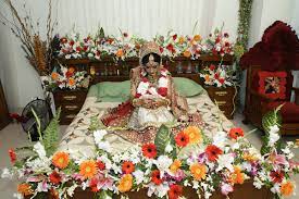 Are you looking to decorate your home with flowers? First Night Honeymoon Bed Decoration With Flowers And Balloons Bridal Room After Wedding Sharma Florist