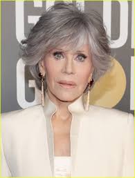 What to do with jane fonda's gray hair? Jane Fonda Re Wore An Old Suit For Golden Globes 2021 Photo 4528676 2021 Golden Globes Golden Globes Jane Fonda Pictures Just Jared