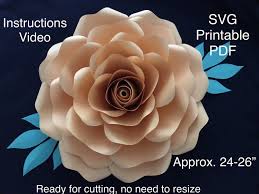 Printable flower petal templates for making paper flowers. Paper Rose Svg Paper Rose Template Svg Printable Pdf Large Rose Petals Svg Rose Template Digital Paper Rose Flower Template Paper Party Supplies Party Decor