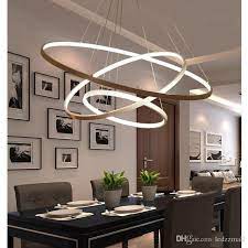 Geometry makes this led chandelier/pendant from the moderne collection simply striking. Modern Circular Ring Pendant Lights 3 2 1 Circle Rings Acrylic Aluminum Body Le Circle Living Room Dining Room Light Fixtures Dining Room Light Fixtures Modern
