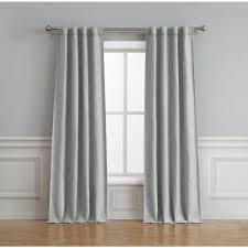 Bella Luna Astrid Thermal Room Darkening Backtab Window Curtain Pair In Light Grey 76 In X 84 In Ymc009445 The Home Depot