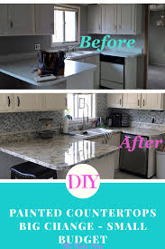 Diy Painted Countertops Big Change On A Small Budget Top Design Budget Diy Countertops Kitchen Remodel Small Painting Countertops
