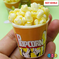 Spray the peanuts with shellac clear acrylic sealant once on both sides, allowing an hour between each application for drying. Buttered Popcorn Movie Buckets Charms Cabochon Fake Food 5 Pcs Playcode3