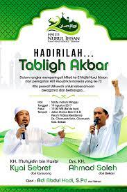 This flyer design made for tabligh akbar virtual, however you can use it for anything else. Contoh Desain Spanduk Banner Tabligh Akbar Fpi Contoh Cute766