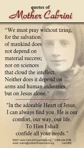 St. Frances Xavier Cabrini Prayer Card