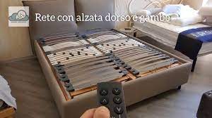 Il meccanismo con attuatore elettrico permette una regolazione precisa, semplice e molto graduale dell'altezza. Letto Contenitore E Rete Motorizzata Elettrica Doghe Matrimoniale