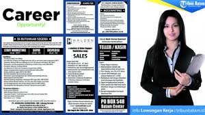 Pelindo 1 akan meningkatkan pasar pelayanan kegiatan ship to ship (sts) di cabang pelabuhan tanjung balai karimun dan pulau nipah, kepulauan riau. Lowongan Pekerjaan Dicari Teller Hingga Guru Yuk Cek Persyaratan Yang Dibutuhkan Halaman All Tribun Batam