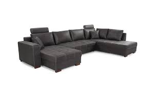 Wohnlandschaft Graue Mikrofaser 469 09 Holzfüße Stellfläche Ca 357 X 222 Cm