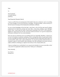 Before the official hiring of an employee, it is important to use employment application form sample to verify their previous employment. Request Letter To Boss For Employment Verification Document Writeletter2 Com