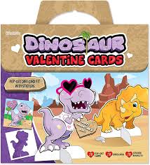 Maybe you would like to learn more about one of these? Amazon Com Kangaroo S Dinosaur Valentines Day Cards 28 Kids Valentine S With Dinosaur Stickers Toys Games