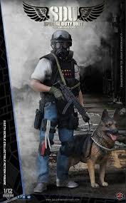 Soldier Story Ssm003 Hong Kong Police Special Duty Unit Canine Handler 1 12 Scale Military Figures Soldier Canine