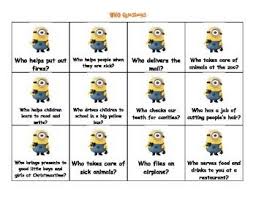 Wh Question Minions This Or That Questions Wh Questions Wh Questions Speech Therapy
