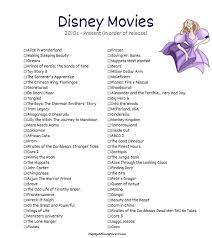 Free Disney Movies List Of 400 Films On Printable Checklists Disney Movies List Movie List Disney Movie Marathon