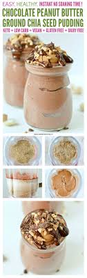 Ground Chia Seed Pudding With Almond Milk Is A Smooth Chocolate Peanut Butter Healthy Dessert Or Break Butter Healthy Low Carb Smoothies Chocolate Chia Pudding