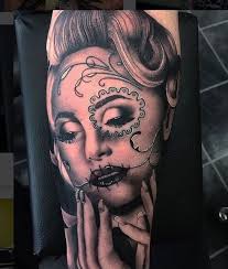 The gravestones are embellished with sugar skulls on the day of the actual festivities. 50 Day Of The Dead Tattoos For Girls 2021 Sugar Skull Flowers Designs