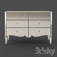 3d Models Sideboard Chest Of Drawer Om Chest Fratelli Barri Rimini In Silver Spraying Finish And Mirror Fb Chd Rim 220