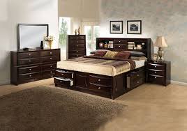 I love the look and the fact this set does not have drawer handles. Electra Brown King Storage Bedroom Set Cincinnati Overstock Warehouse