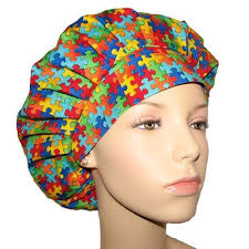 Scrub Caps Christmas Santa's Candy Canes-scrubheads-scrub Cap-christmas  Scrub Hat-fabric Scrub Hat-gingerbread-etsy Scrub Hats-bouffant Cap