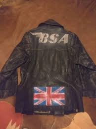 Leatherjacket Bsa Birmingham Vintage Rocker Punk Rock Colours Etsy Leather Jacket Men Style Painted Leather Jacket Cafe Racer Jacket