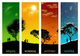 Spring, summer, autumn and winter. Seasons